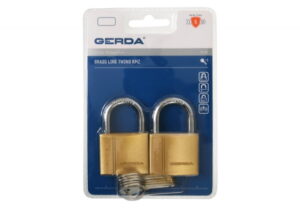 Gotowy zestaw 2 kłódek GERDA BRASS LINE KMZ S30 na jeden klucz
