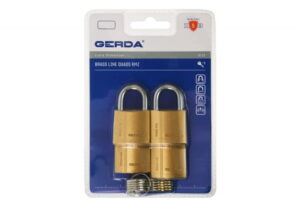Gotowy zestaw 4 kłódek GERDA BRASS LINE KMZ S30 na jeden klucz